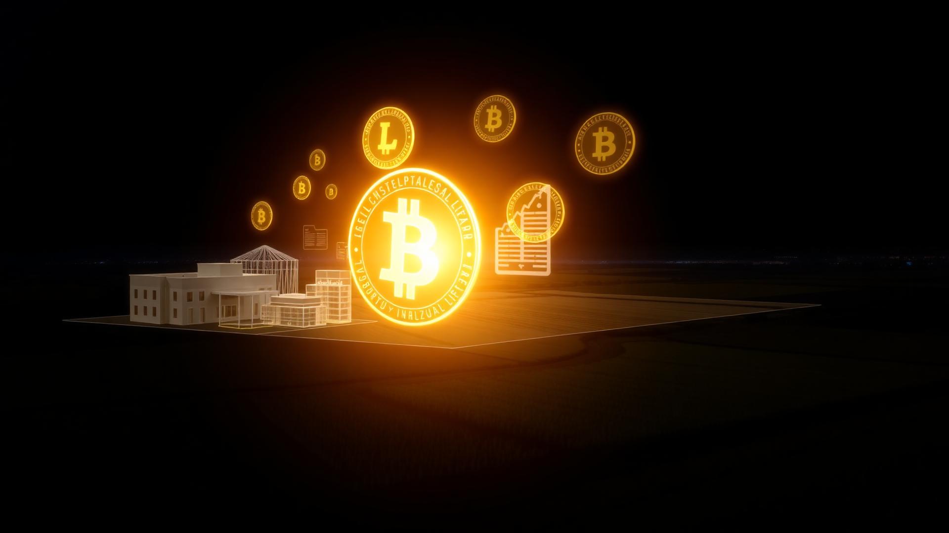 Ativos reais como imóveis, agronegócio e documentos transformados em tokens digitais dourados